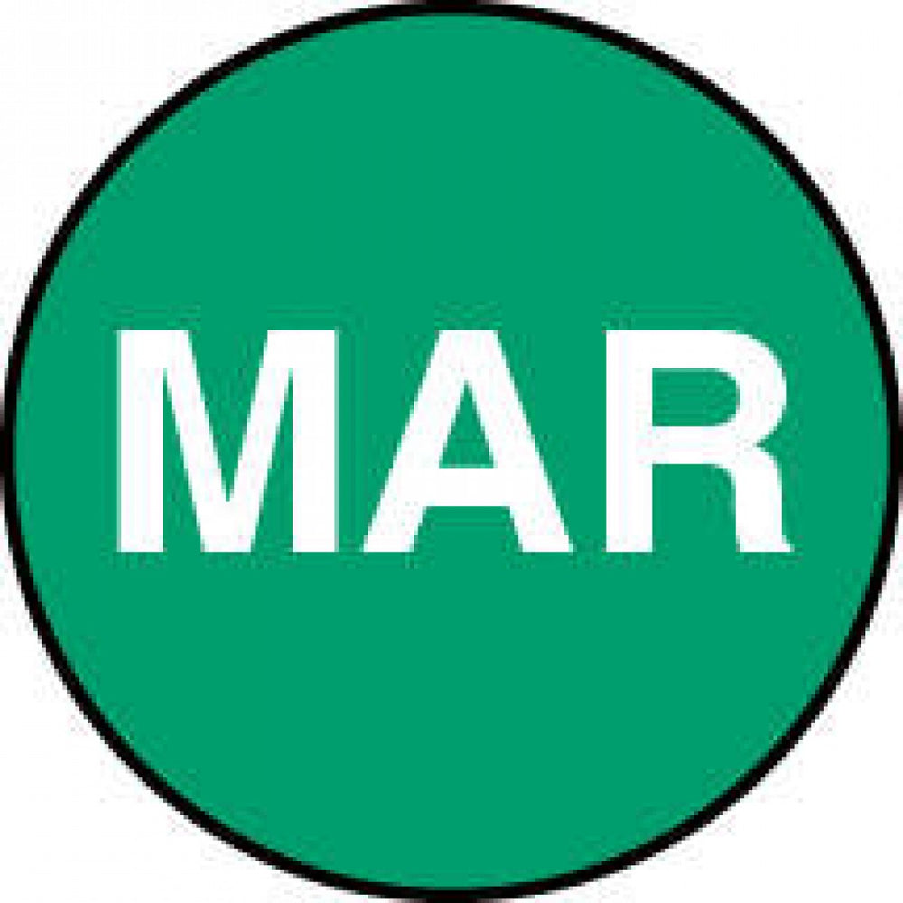 Label Paper Permanent Mar Dark Green 1000 Per Roll