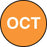 Label Paper Permanent Oct Orange 1000 Per Roll