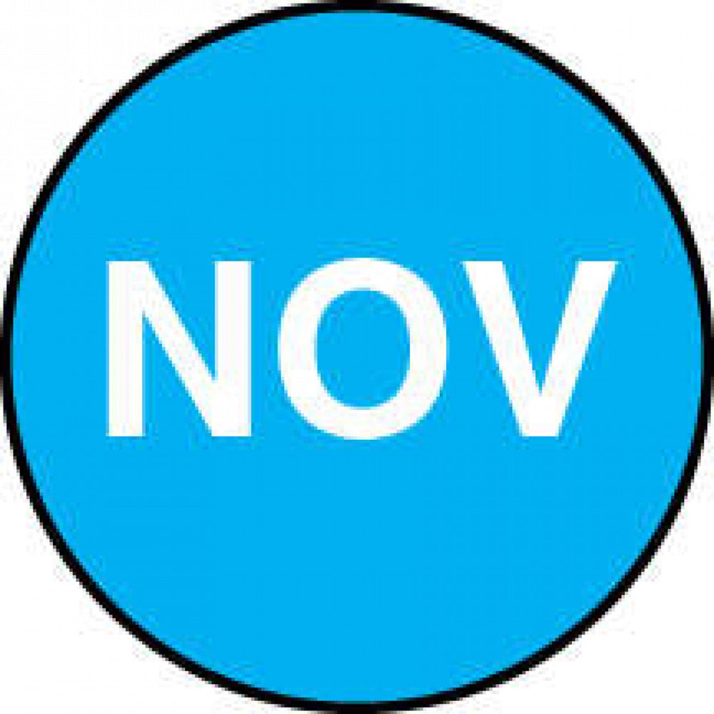 Label Paper Permanent Nov Light Blue 1000 Per Roll