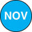 Label Paper Permanent Nov Light Blue 1000 Per Roll