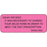 Label Paper Permanent Dear Patient It 2 1/4" X 7/8" Fl. Pink 1000 Per Roll