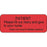 Label Paper Removable Patient Please Fill 2 1/4" X 7/8" Fl. Red 1000 Per Roll