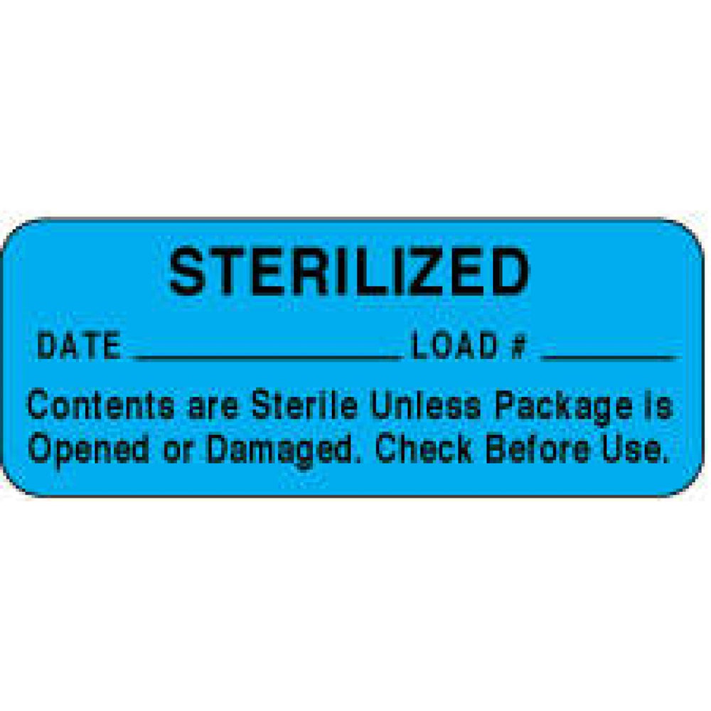 Label Paper Permanent Sterilized Date 2 1/4" X 7/8" Blue 1000 Per Roll