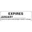 Label Paper Permanent Expires January 2 7/8" X 7/8" White 1000 Per Roll