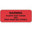 Label Paper Permanent Warning Plastic Dust 2 1/4" X 7/8" Fl. Red 1000 Per Roll