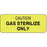 Label Paper Removable Caution Gas 2 1/4" X 7/8" Fl. Yellow 1000 Per Roll