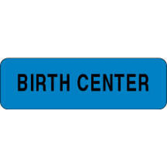 Label Paper Permanent Birth Center 2 7/8" X 7/8" Blue 1000 Per Roll