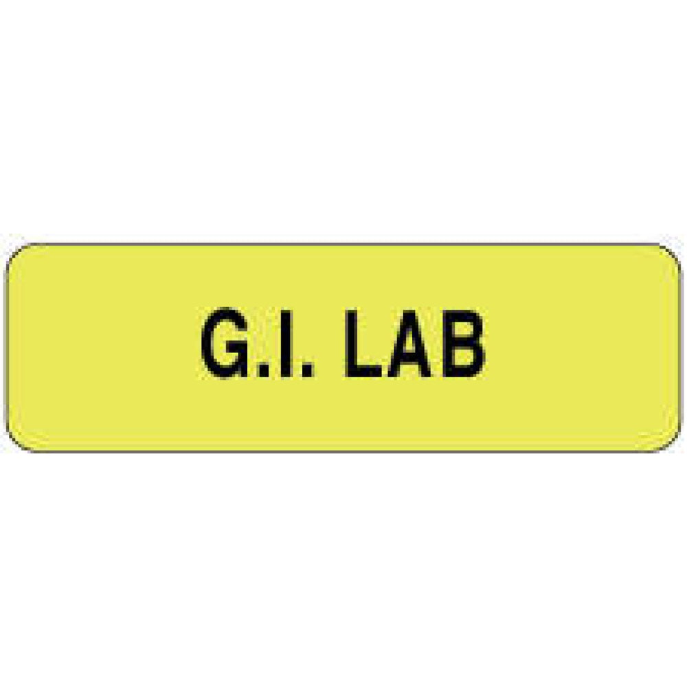 Label Paper Permanent G.I. Lab 2 7/8" X 7/8" Fl. Yellow 1000 Per Roll