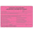 Label Paper Permanent Respiratory Care 4" X 2 5/8" Fl. Pink 500 Per Roll