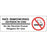 Label Paper Removable No Smoking Oxygen 3" Core 6" X 2" White 250 Per Roll