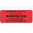 Label Paper Permanent Respiratory Care 2 1/4" X 7/8" Fl. Red 1000 Per Roll