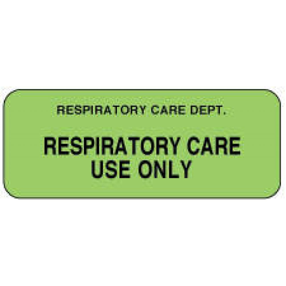 Label Paper Permanent Respiratory Care 2 1/4" X 7/8" Fl. Green 1000 Per Roll