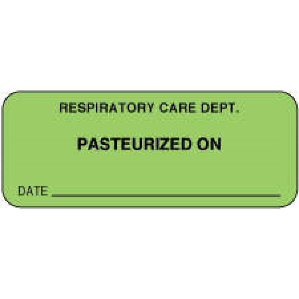 Label Paper Permanent Respiratory Care 2 1/4" X 7/8" Fl. Green 1000 Per Roll