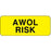 Label Paper Permanent Awol Risk 2 1/4" X 7/8" Yellow 1000 Per Roll