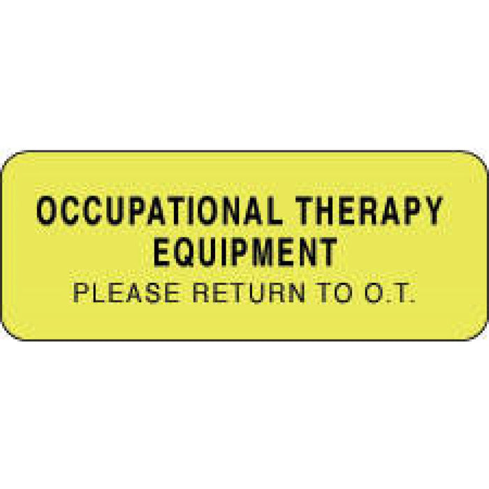 Label Paper Permanent Occupational Therapy 2 1/4" X 7/8" Fl. Yellow 1000 Per Roll