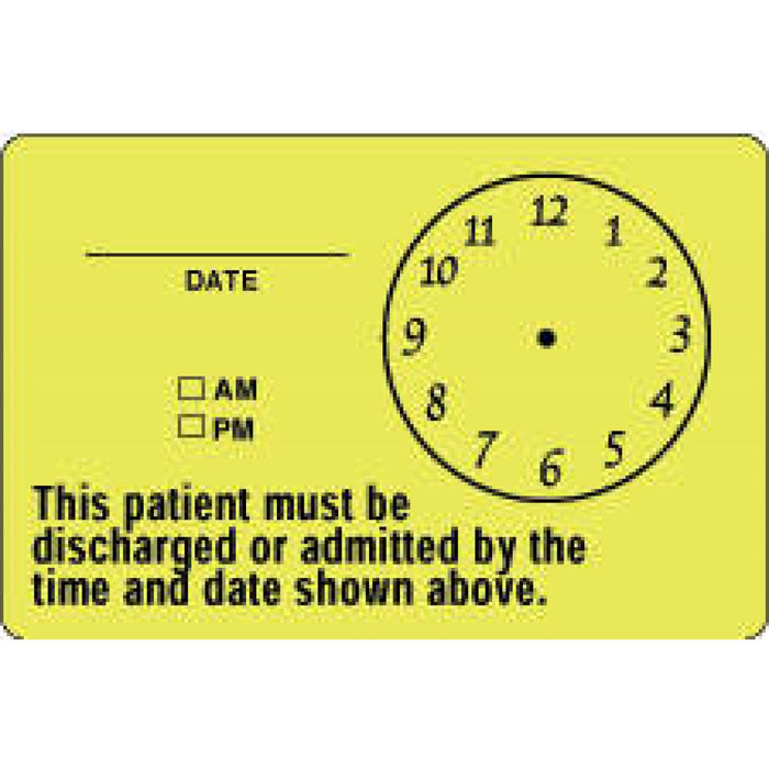 Label Paper Permanent ___ Date [ ] Am 4" X 2 5/8" Fl. Yellow 500 Per Roll