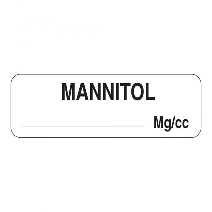 Anesthesia Label Paper Permanent Mannitol 1 1/4" X 3/8" White 1000 Per Roll