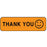 Label Paper Permanent Thank You 1 1/4" X 3/8" Fl. Orange 1000 Per Roll