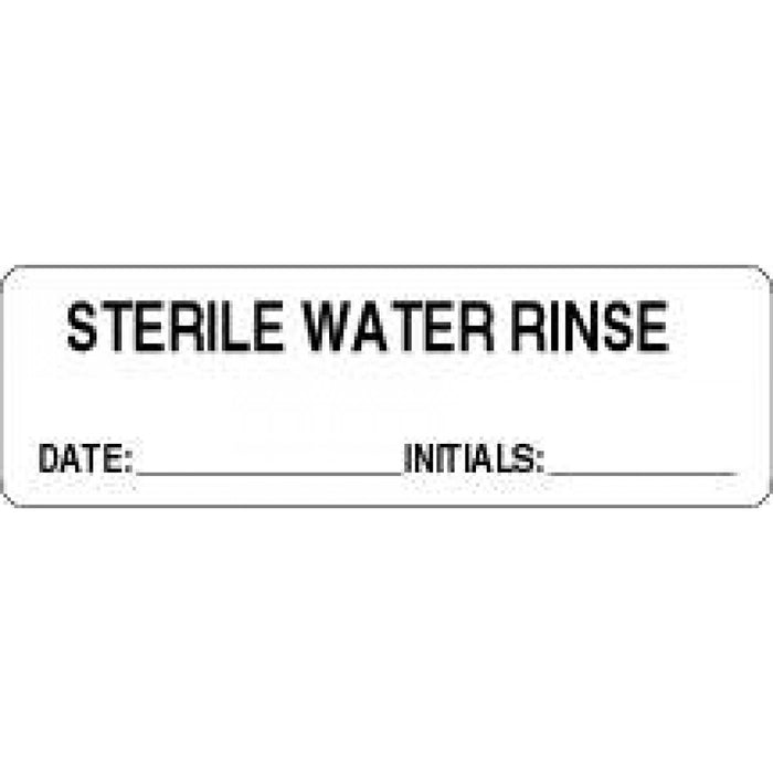 Label Paper Permanent Sterile Water Rinse 4" X 1 1/4" White 500 Per Roll