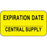 Label Paper Permanent Expiration Date 1 1/2" Core 1 5/8" X 7/8" Yellow 1000 Per Roll