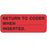 Label Paper Removable Return To Coder 2 1/4" X 7/8" Fl. Red 1000 Per Roll