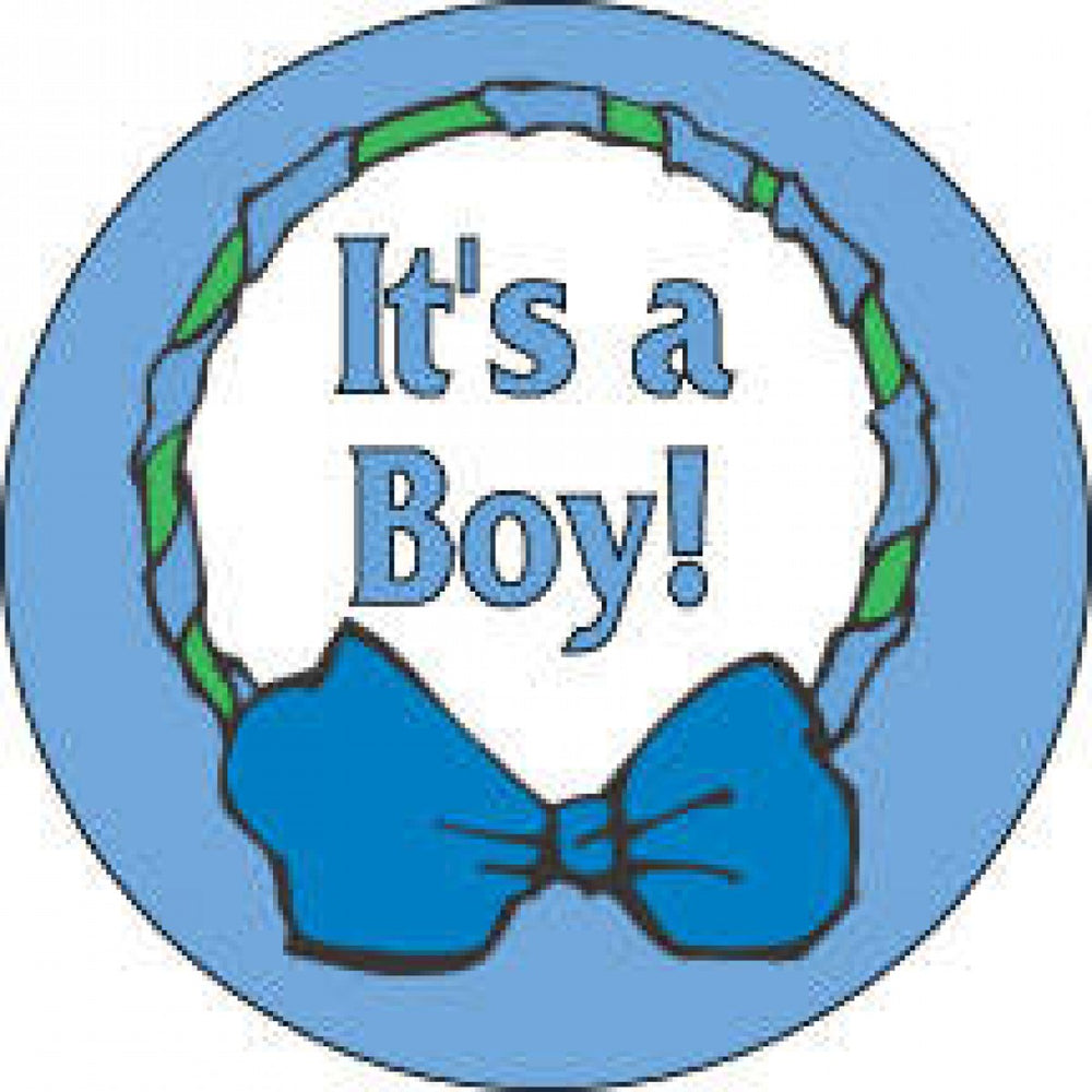 Label Paper Permanent Its A Boy! Blue 250 Per Roll