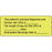 Label Paper Permanent This Patients 2 1/4" X 7/8" Fl. Yellow 1000 Per Roll