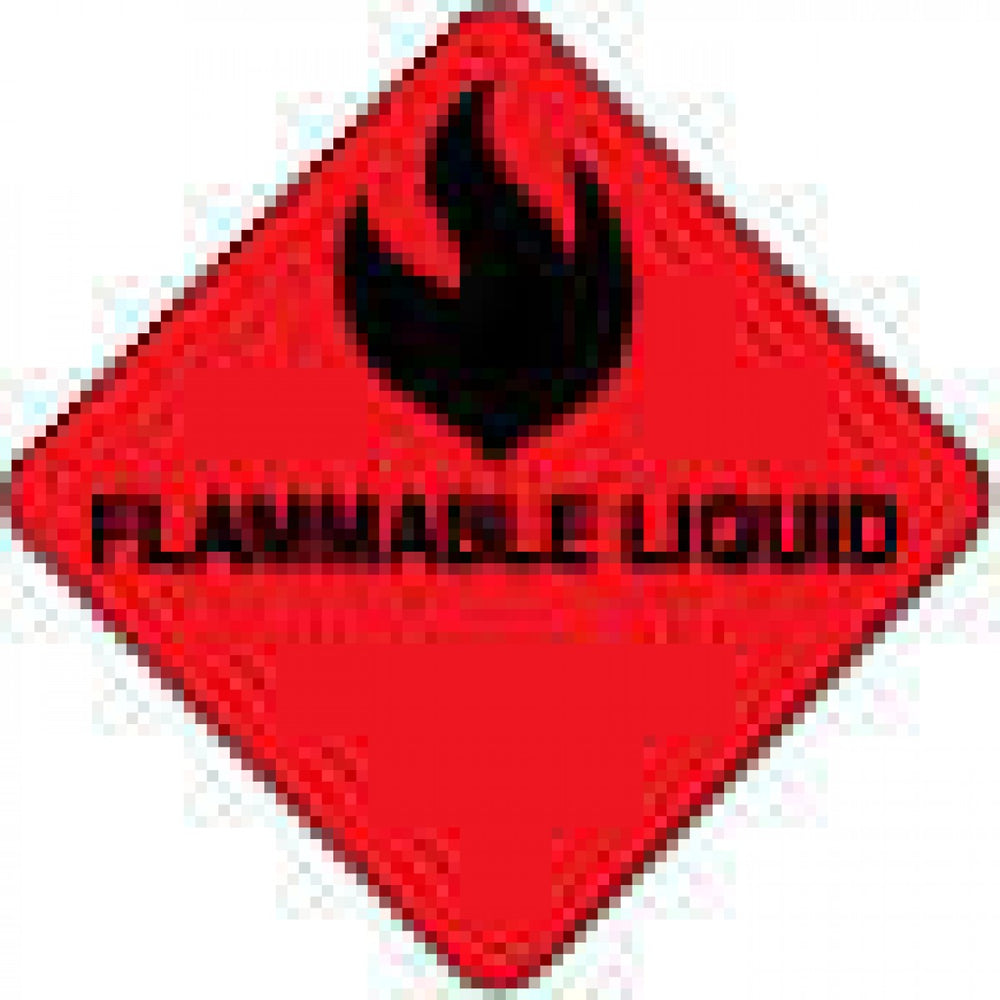 Label Paper Permanent Flammable Liquid 7/8" X 7/8" Fl. Red 1000 Per Roll