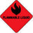 Label Paper Permanent Flammable Liquid 7/8" X 7/8" Fl. Red 1000 Per Roll