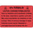 Label Paper Permanent 0.1 Formalin 3" X 2" Fl. Red 500 Per Roll