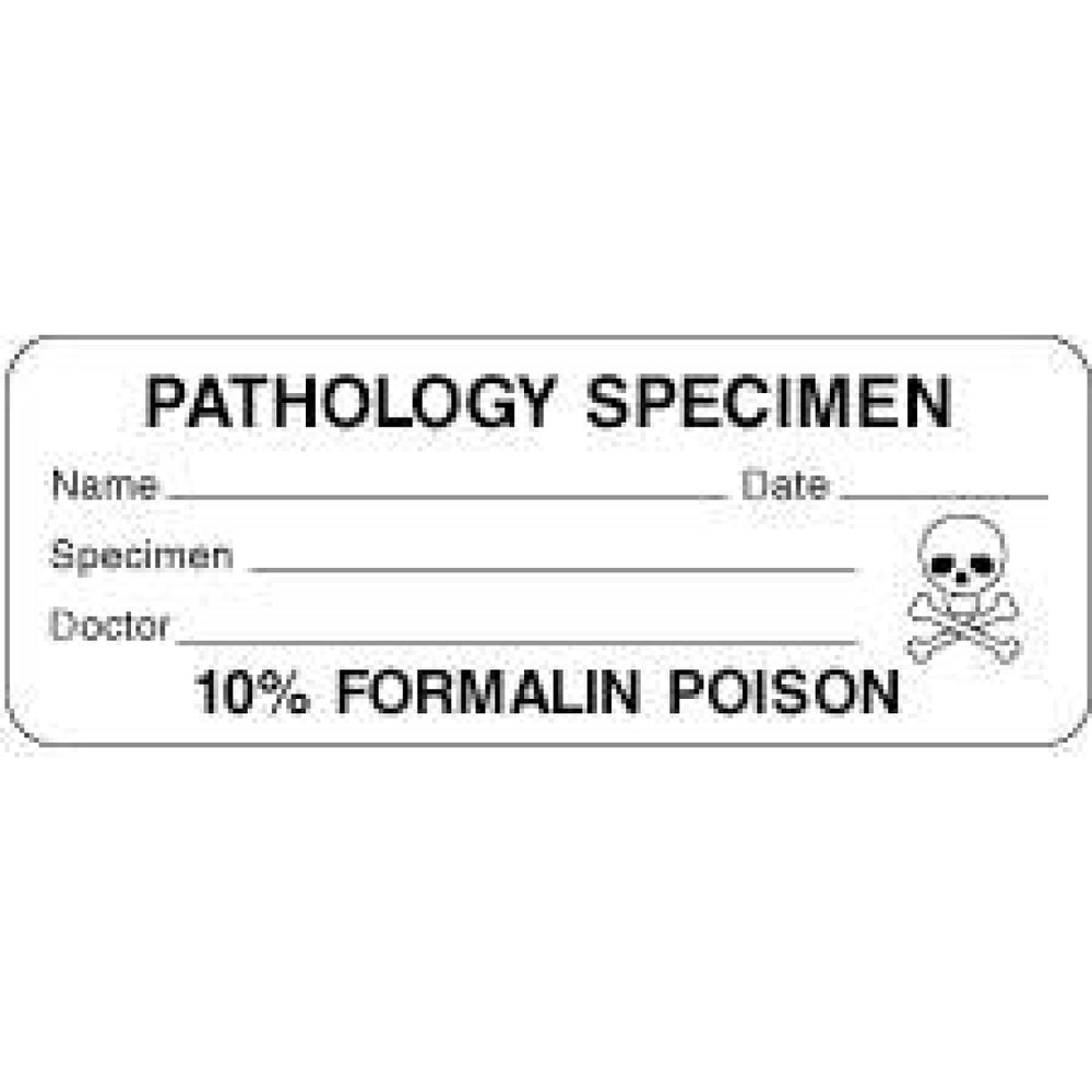 Label Paper Permanent Pathology Specimen 3" X 1 1/8" White 1000 Per Roll