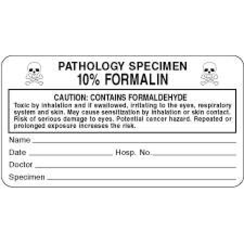 Label Paper Permanent Pathology Specimen 3" X 1 5/8" White 1000 Per Roll