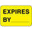 Label Paper Permanent Expires By ___ 1 3/4" X 1 1/8" Yellow 250 Per Roll