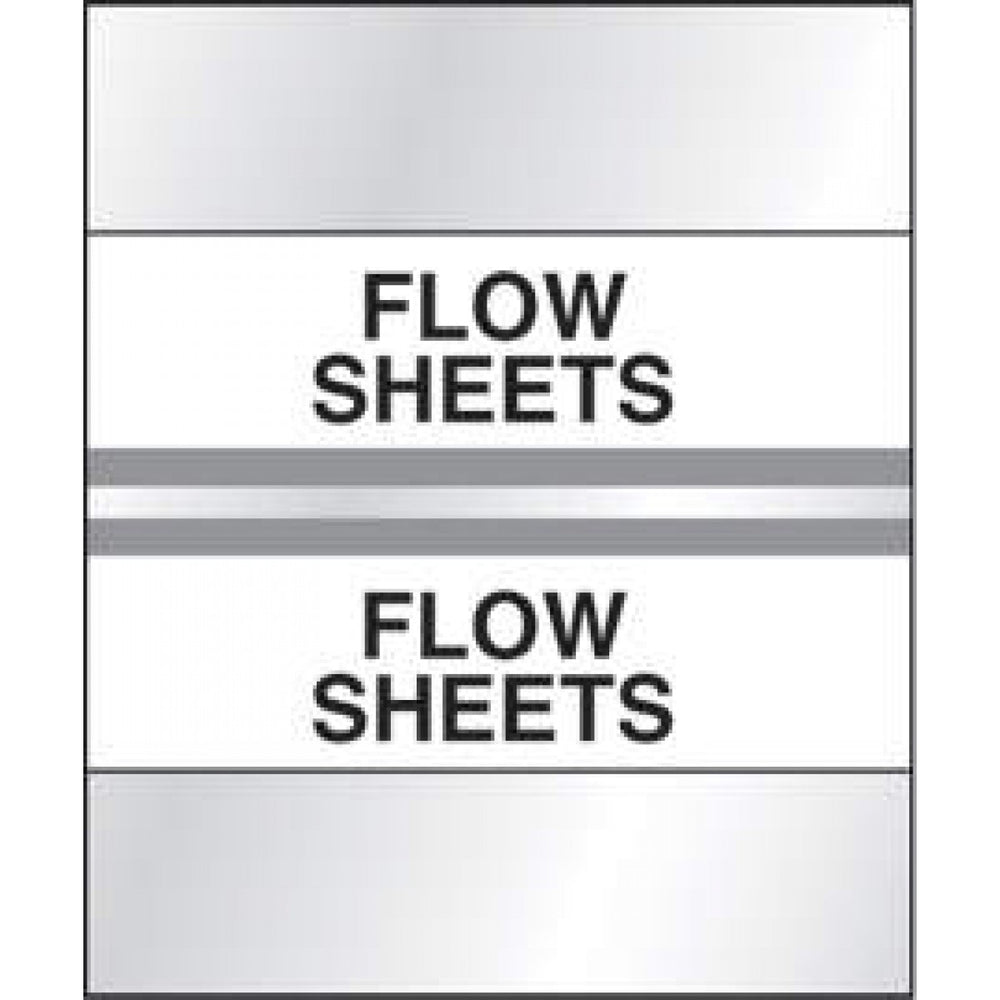 Chart Tab Paper Flow Sheets Flow 1 1/2" X 1 1/4" Gray 100 Per Package