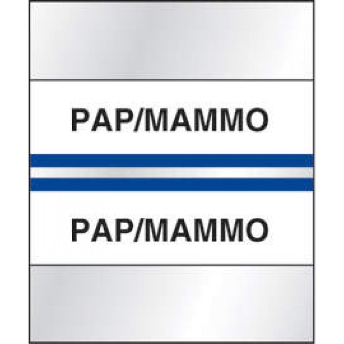 Chart Tab Paper Pap/Mammo Pap/Mammo 1 1/2" X 1 1/4" Blue 100 Per Package