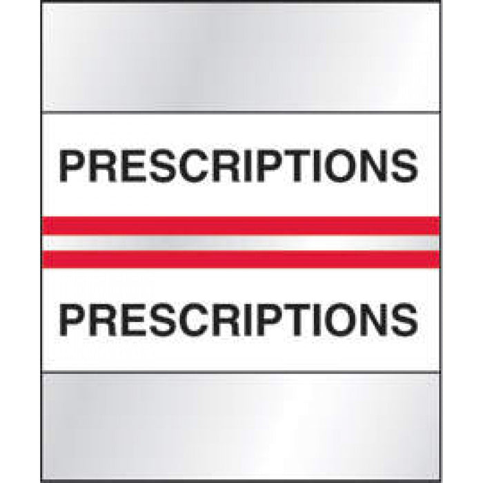 Chart Tab Paper Prescriptions 1 1/2" X 1 1/4" Red 100 Per Package