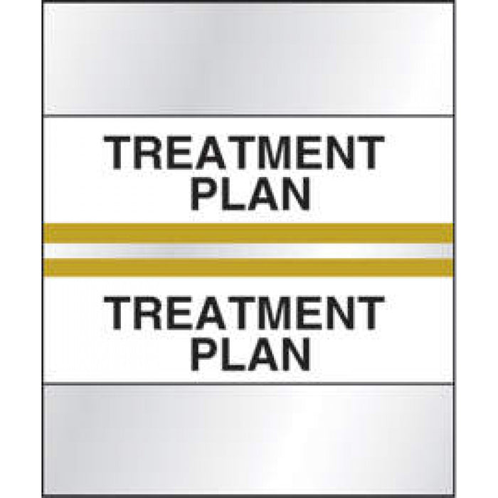 Chart Tab Paper Treatment Plan 1 1/2" X 1 1/4" Gold 100 Per Package