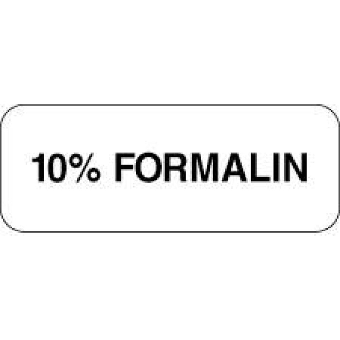 Label Paper Permanent 10% Formalin 2" X 3/4" White 1000 Per Roll