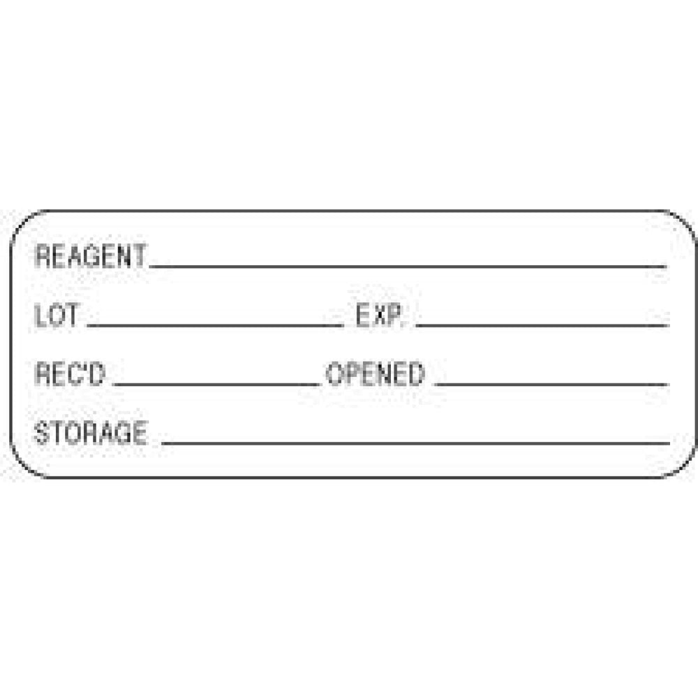 Label Paper Permanent Reagent ___ 2 1/4" X 7/8" White 1000 Per Roll