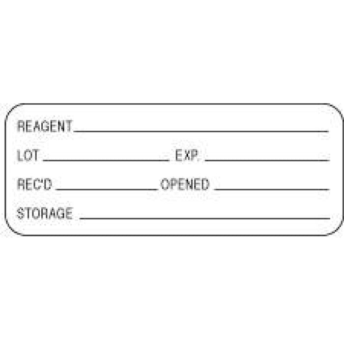 Label Paper Permanent Reagent ___ 2 1/4" X 7/8" White 1000 Per Roll