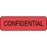 Label Paper Permanent Confidential 1 1/4" X 3/8" Fl. Red 1000 Per Roll