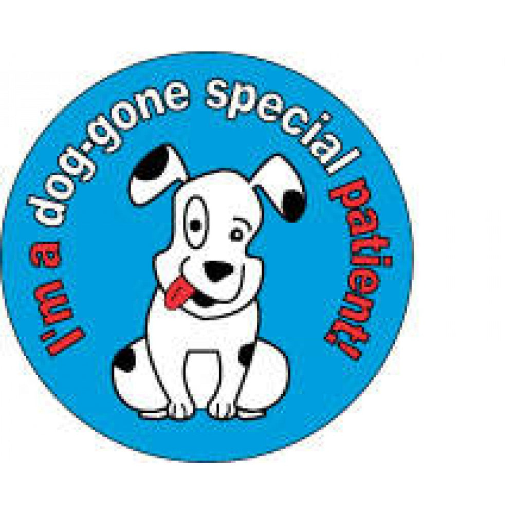 Label Pediatric Award Sticker Paper Permanent Im A Dog-Gone Blue 250 Per Roll