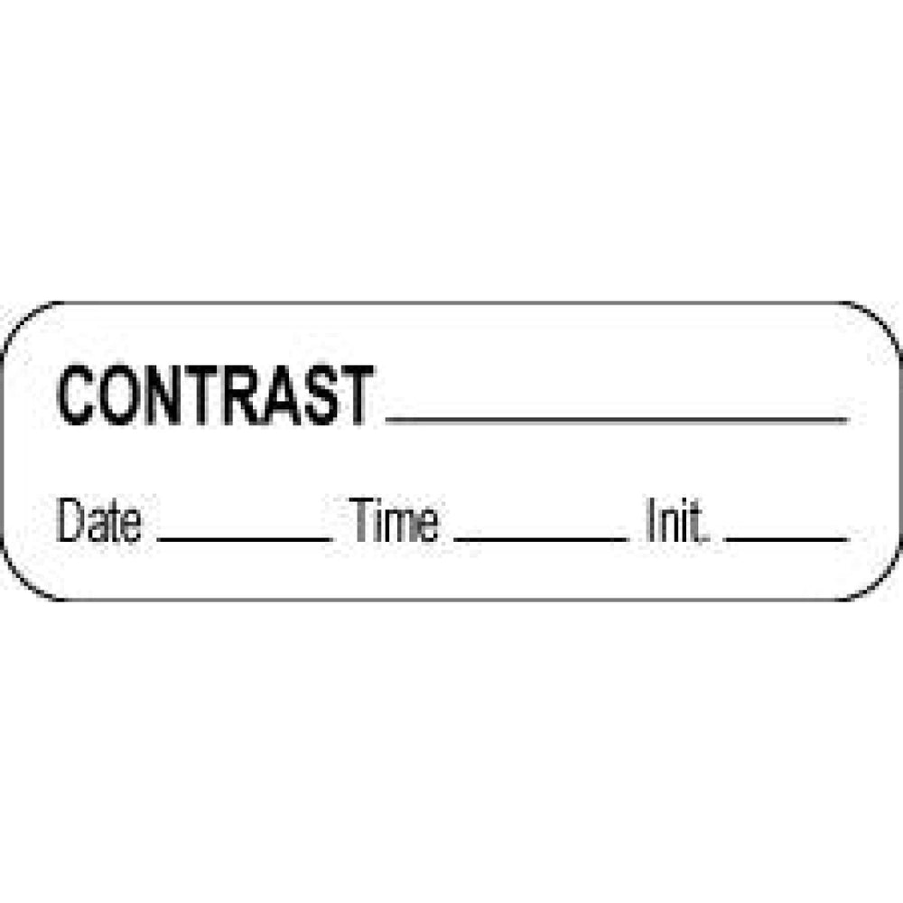 Anesthesia Label With Date, Time, And Initial Paper Permanent Contrast 1 1/2" X 1/2" White 1000 Per Roll