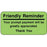 Label Paper Permanent Friendly Reminder 2" X 1" Fl. Green 1000 Per Roll