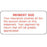 Label Paper Permanent Payment Due Your 2" X 1" White 1000 Per Roll