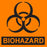 Label Paper Permanent Biohazard 1" Core 5" X 5 Fl. Orange 250 Per Roll