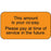 Label Paper Permanent This Amount Is 1 5/8" X 7/8" Fl. Orange 1000 Per Roll