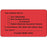 Label Paper Permanent Your Balance Due 3" X 1 3/4" Fl. Red 500 Per Roll