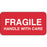 Label Paper Permanent Fragile Handle With 2" X 1" Red 1000 Per Roll