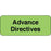 Label Paper Permanent Advance Directives 2 1/4" X 7/8" Fl. Green 1000 Per Roll